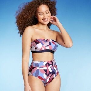 Kona Sol Bikini Swimsuit - Strapless and High Waisted